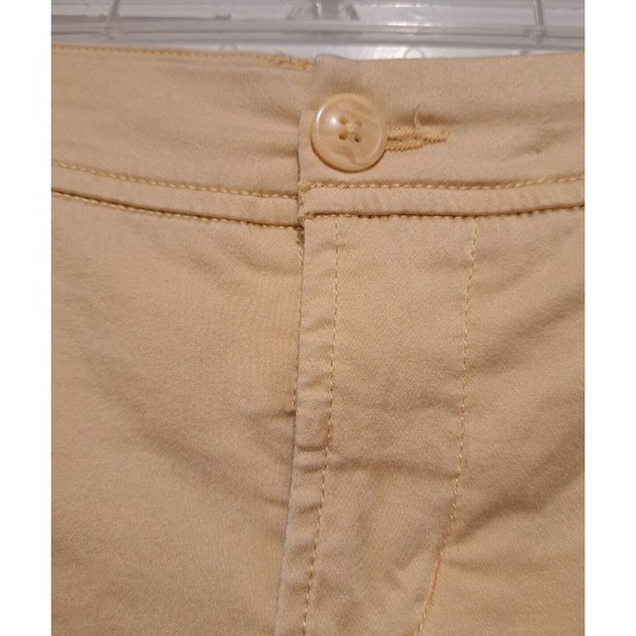 Liverpool Los Angeles Buddy Rolled Trouser Short Pale-Yellow Size 4/27 - Picture 3 of 9
